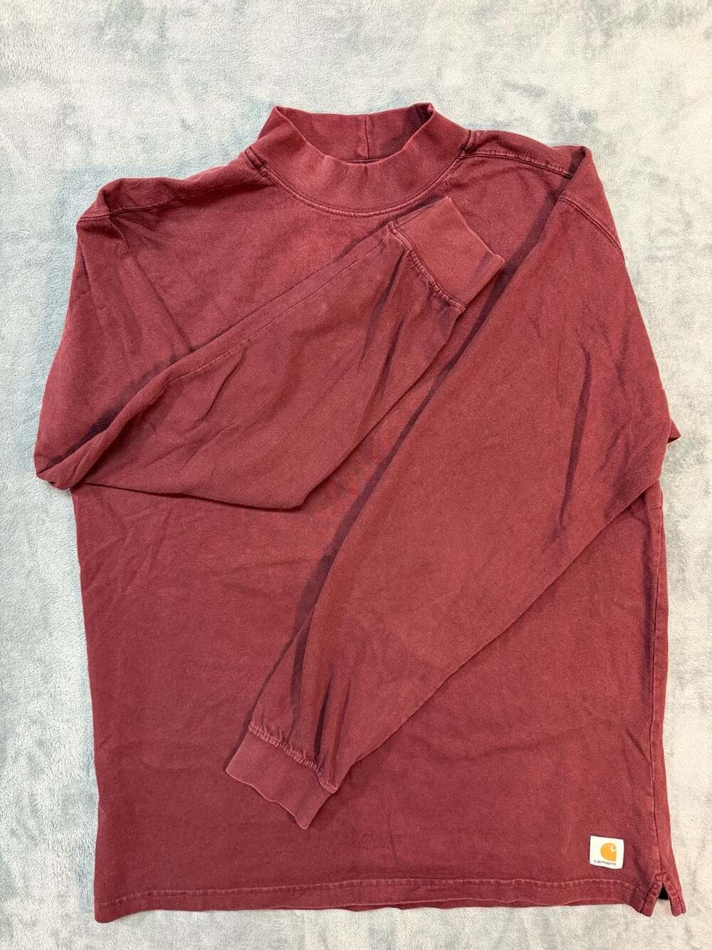 Carhartt Mock Neck T-Shirt Size XL Tall Red Short Sleeve Cotton